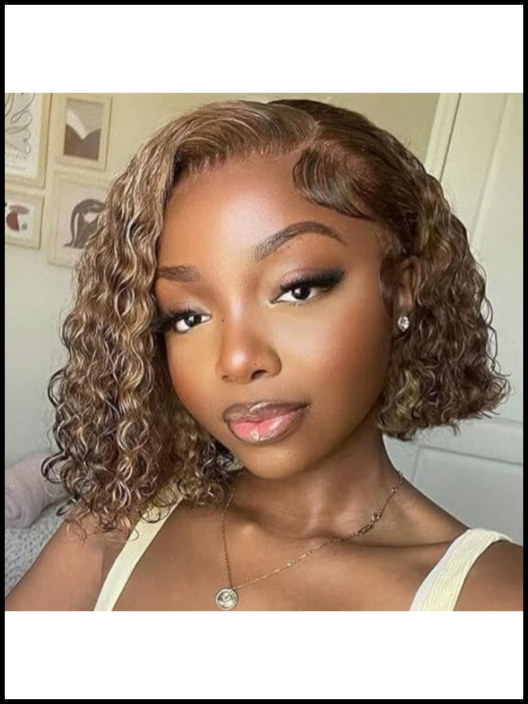 100% Human Hair Bob Wig 13x6 Lace Front Hd 200% Density Pre Plucked Short Wigs